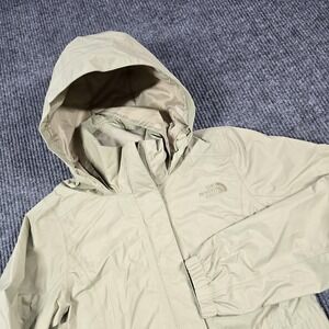 North Face Jacket Womens XS Beige Taupe DryVent Hooded Waterproof Rain Coat